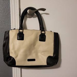 Steve Madden Cream and Black Handbag